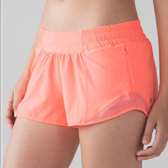 lululemon athletica Pants - Lululemon Pop Orange Hotty Hot Shorts 2.5” Size 4